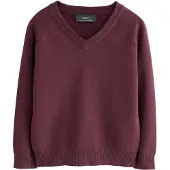 Next Pullover borgonha