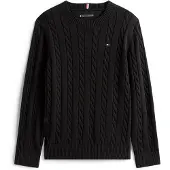 Tommy Hilfiger Pullover 'Essential Cable' preto