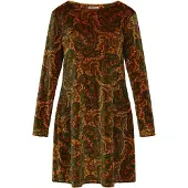 Usha Vestido açafrão / verde / vermelho