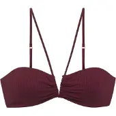 Copenhagen Studios Top de biquíni vermelho vinho