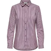 JDY Blusa 'JDYMio' vermelho vinho / branco