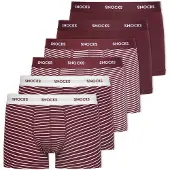 Snocks Boxers cinzento claro / vermelho rubi / branco