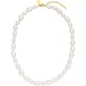 Purelei Colar 'Keshi Moonlight' ouro / branco pérola