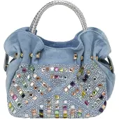 NAEMI Malas de tiracolo azul ganga / rosa / rosa escurecido / prata