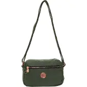 Mindesa Mala de ombro ouro rosa / verde escuro