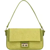 Faina Mala de ombro oliveira / verde mosqueado