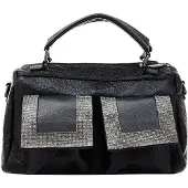 NAEMI Malas de tiracolo preto / prata