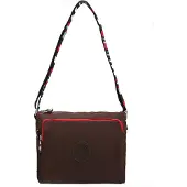 Mindesa Mala de ombro castanho escuro / vermelho vivo