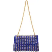 NAEMI Mala de ombro azul real / ouro