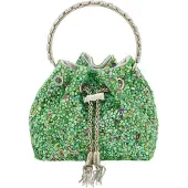 NAEMI Mala de bolsa verde / verde claro / rosa