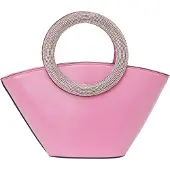 Faina Malas de tiracolo rosa / prata