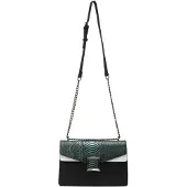 NAEMI Malas de tiracolo verde escuro / preto / branco