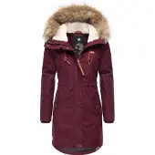 Ragwear Parka de inverno 'Tawny' castanho claro / vermelho vinho