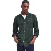 Barbour Camisa 'Blair' marinho / verde escuro / vermelho ferrugem / branco