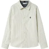 Name it Camisa 'NKMNewsa' creme / cinzento