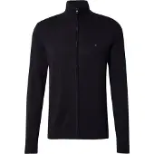 Tommy Hilfiger Casaco de malha 'Flag Embroidery Zip-thru' preto