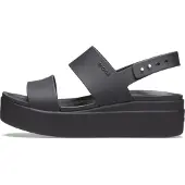 Crocs Sandálias rasas BROOKLYN LOW WEDGE W mulheres - Preto - 41 / 42