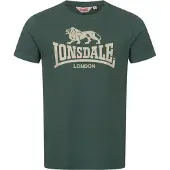 Lonsdale Camisa 'St. Erney' creme / verde escuro