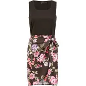 Mela London Vestido mistura de cores / preto