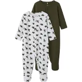TWO SOON Pijama oliveira / branco
