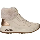 SKECHERS Botim com fivela 'Uno' bege claro / ouro