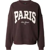 JDY Sweatshirt 'JDYMESA' bege / castanho escuro