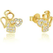 Beneto Brincos anjo terno dourados AGUP2666-ouro