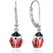 Beneto Brincos cute Silver Coccinelle AGUC2618