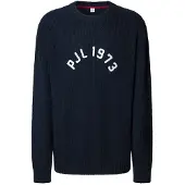 Pepe Jeans para homem. PM7000006 Camisola Powell azul-marinho (M), Casual, Algodão
