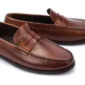 Martinelli para homem. 1623-2760C Forthill 1623 Leather Loafers castanho (41), Couro, Marrom, Plano, 1 a 3cm, Nenhum, Casual, Sapatos de Fes