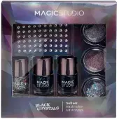 IDC INSTITUTE Magic Studio Set unghie con cristalli neri — Set unghie