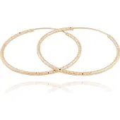 JVD Orecchini Argento Placcato Oro Diametro 5 Cm — Orecchini