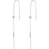 Beneto Orecchini lunghi in argento con zirconi AGUV1965
