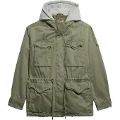 Superdry para mulher. W5011918A Parka Hooded Military verde (M), Casual, Algodão