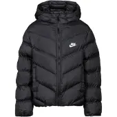 Nike Casaco meia-estação preto / branco