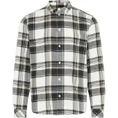 !Solid Camisa 'CHRIS' chocolate / amarelo pastel / branco