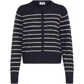 Oxmo Casaco de malha 'Fkeana' azul escuro / branco