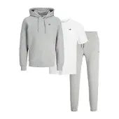 JJ REBEL Fato de jogging acinzentado / branco