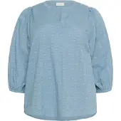 KAFFE CURVE Blusa 'KCLoulou' azul pombo / azul claro