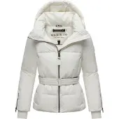 MARIKOO Casaco de inverno 'Aleyna 16' branco natural