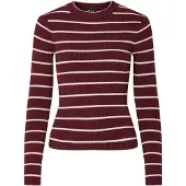 Pieces Pullover carmesim / branco natural