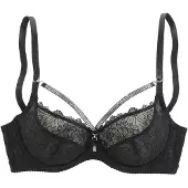 LASCANA Soutien preto / prata