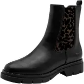 Tamaris Botas chelsea castanho escuro / preto