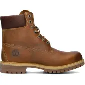 Timberland para homem. TB1270942141 Botins Premium 6 Inch em pele castanha (50 W), Couro, Marrom, Plano, Cordão, Casual, Ao ar livre