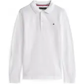 Tommy Hilfiger Camisola 'Essential Regular Fit Long Sleeve' navy / vermelho / branco
