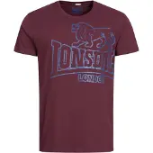 Lonsdale Camisa 'Langsett' safira / vermelho escuro