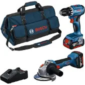 Bosch Kit De Ferramentas Elétricas Gsr 8v-45+gws18v-8+2x4.0ah+bolsa