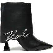 Karl Lagerfeld Botim 'Debut II' preto / prata