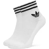 Adidas Meias 3-Stripes Ankle Socks 3 Pairs mulheres - Branco - M
