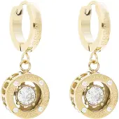 GUESS Gold-plated hoop Orecchini Solitaire JUBE01463JWYGT/U